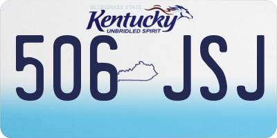 KY license plate 506JSJ