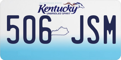 KY license plate 506JSM