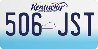 KY license plate 506JST