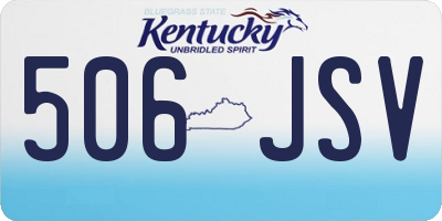 KY license plate 506JSV