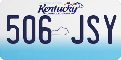 KY license plate 506JSY
