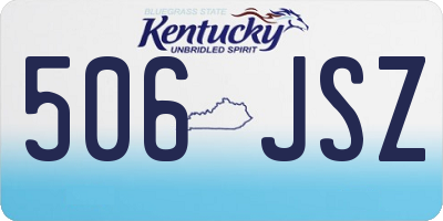 KY license plate 506JSZ