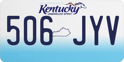 KY license plate 506JYV