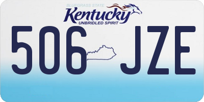 KY license plate 506JZE