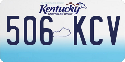 KY license plate 506KCV