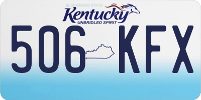 KY license plate 506KFX