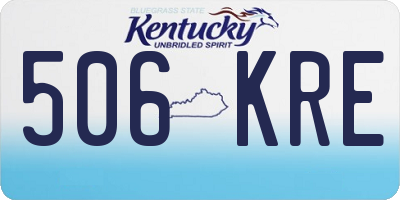 KY license plate 506KRE