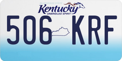 KY license plate 506KRF