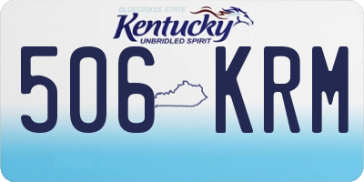 KY license plate 506KRM