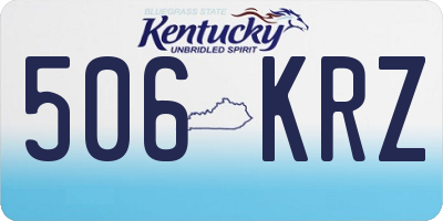 KY license plate 506KRZ