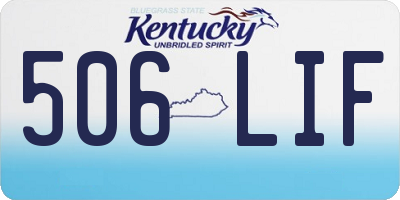 KY license plate 506LIF
