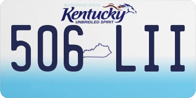 KY license plate 506LII
