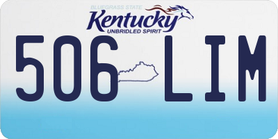 KY license plate 506LIM