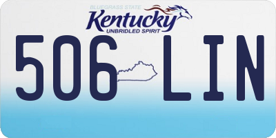 KY license plate 506LIN