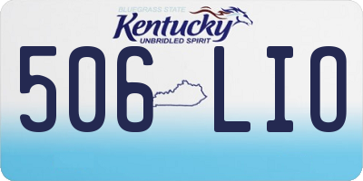 KY license plate 506LIO