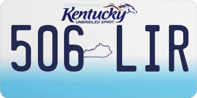 KY license plate 506LIR