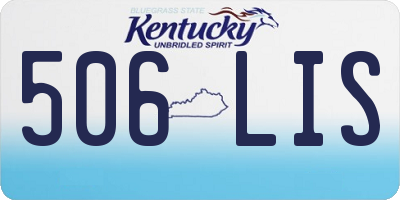 KY license plate 506LIS