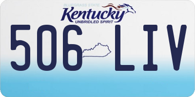 KY license plate 506LIV