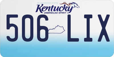 KY license plate 506LIX