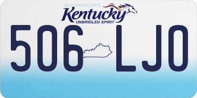 KY license plate 506LJO
