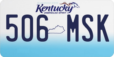 KY license plate 506MSK