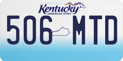 KY license plate 506MTD