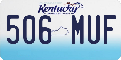 KY license plate 506MUF