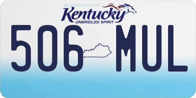KY license plate 506MUL