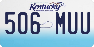KY license plate 506MUU