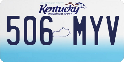 KY license plate 506MYV