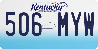 KY license plate 506MYW