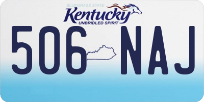 KY license plate 506NAJ