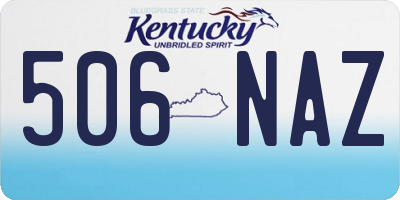 KY license plate 506NAZ