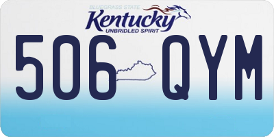 KY license plate 506QYM