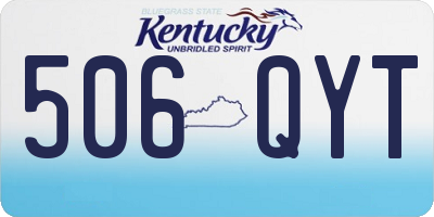 KY license plate 506QYT