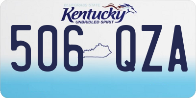 KY license plate 506QZA