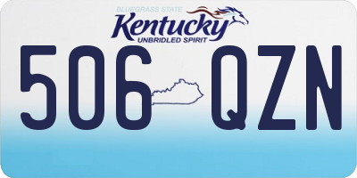 KY license plate 506QZN