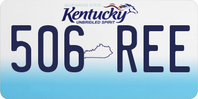 KY license plate 506REE
