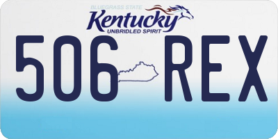 KY license plate 506REX