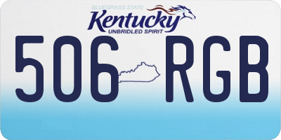 KY license plate 506RGB