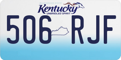 KY license plate 506RJF