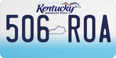 KY license plate 506ROA