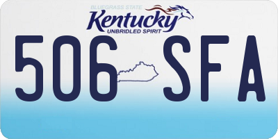 KY license plate 506SFA