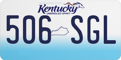 KY license plate 506SGL