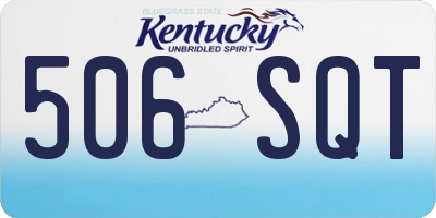 KY license plate 506SQT