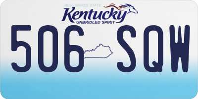 KY license plate 506SQW