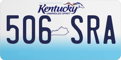 KY license plate 506SRA