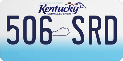 KY license plate 506SRD