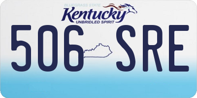 KY license plate 506SRE