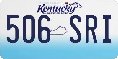 KY license plate 506SRI